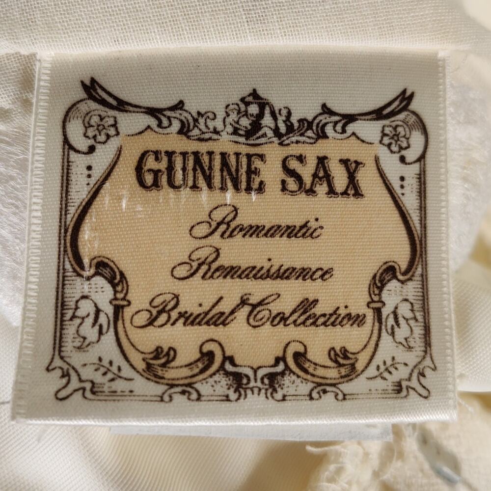 Vintage Gunne Sax Romantic Renaissance Bridal Wedding Dress Veil Petticoat Ivory - Picture 3 of 16
